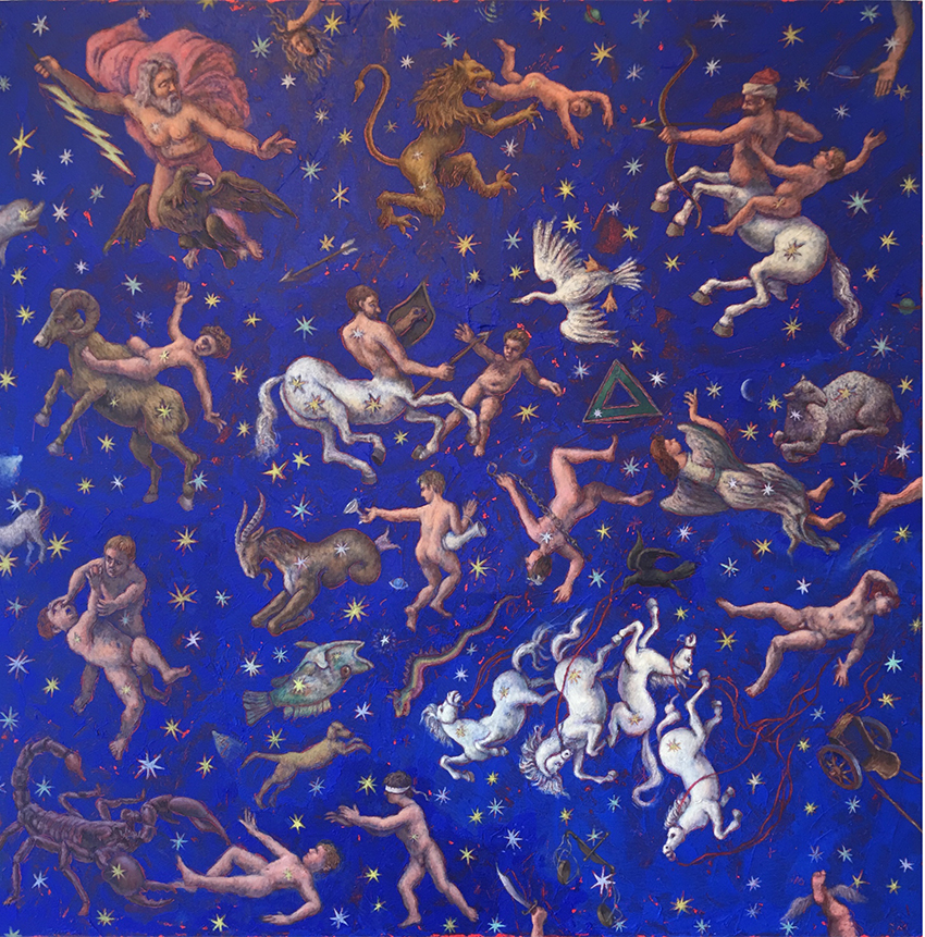 Constellations, 2018. Acrylic on Canvas, 50 x 50 in. John A. Parks